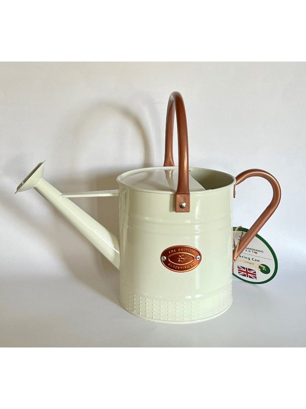 The British Gardening Company 3L Beige & Copper Powder Coated Metal Watering Can